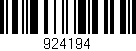 Código de barras (EAN, GTIN, SKU, ISBN): '924194'