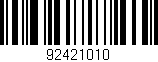 Código de barras (EAN, GTIN, SKU, ISBN): '92421010'