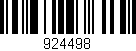 Código de barras (EAN, GTIN, SKU, ISBN): '924498'