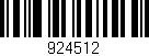 Código de barras (EAN, GTIN, SKU, ISBN): '924512'