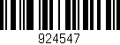 Código de barras (EAN, GTIN, SKU, ISBN): '924547'