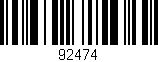 Código de barras (EAN, GTIN, SKU, ISBN): '92474'