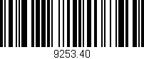 Código de barras (EAN, GTIN, SKU, ISBN): '9253.40'