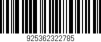 Código de barras (EAN, GTIN, SKU, ISBN): '925362322785'