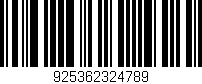 Código de barras (EAN, GTIN, SKU, ISBN): '925362324789'