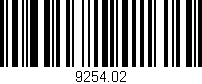 Código de barras (EAN, GTIN, SKU, ISBN): '9254.02'