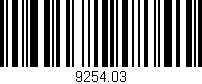 Código de barras (EAN, GTIN, SKU, ISBN): '9254.03'