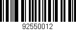 Código de barras (EAN, GTIN, SKU, ISBN): '92550012'