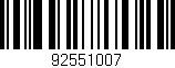 Código de barras (EAN, GTIN, SKU, ISBN): '92551007'