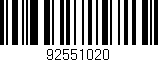 Código de barras (EAN, GTIN, SKU, ISBN): '92551020'