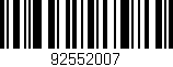 Código de barras (EAN, GTIN, SKU, ISBN): '92552007'