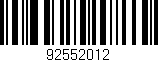Código de barras (EAN, GTIN, SKU, ISBN): '92552012'