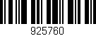 Código de barras (EAN, GTIN, SKU, ISBN): '925760'
