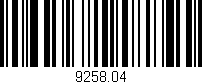 Código de barras (EAN, GTIN, SKU, ISBN): '9258.04'