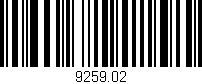 Código de barras (EAN, GTIN, SKU, ISBN): '9259.02'