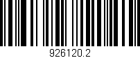 Código de barras (EAN, GTIN, SKU, ISBN): '926120.2'
