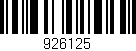 Código de barras (EAN, GTIN, SKU, ISBN): '926125'