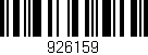 Código de barras (EAN, GTIN, SKU, ISBN): '926159'