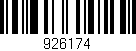 Código de barras (EAN, GTIN, SKU, ISBN): '926174'