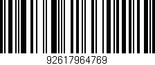 Código de barras (EAN, GTIN, SKU, ISBN): '92617964769'