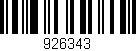 Código de barras (EAN, GTIN, SKU, ISBN): '926343'