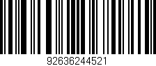 Código de barras (EAN, GTIN, SKU, ISBN): '92636244521'