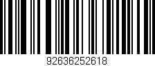 Código de barras (EAN, GTIN, SKU, ISBN): '92636252618'