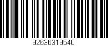 Código de barras (EAN, GTIN, SKU, ISBN): '92636319540'