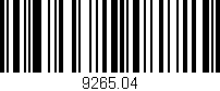 Código de barras (EAN, GTIN, SKU, ISBN): '9265.04'