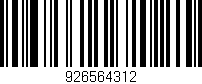 Código de barras (EAN, GTIN, SKU, ISBN): '926564312'