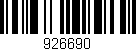 Código de barras (EAN, GTIN, SKU, ISBN): '926690'