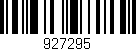 Código de barras (EAN, GTIN, SKU, ISBN): '927295'