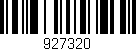 Código de barras (EAN, GTIN, SKU, ISBN): '927320'