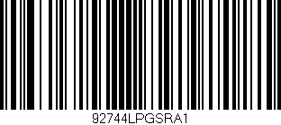 Código de barras (EAN, GTIN, SKU, ISBN): '92744LPGSRA1'