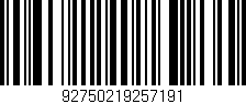 Código de barras (EAN, GTIN, SKU, ISBN): '92750219257191'