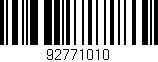 Código de barras (EAN, GTIN, SKU, ISBN): '92771010'