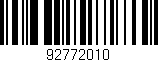Código de barras (EAN, GTIN, SKU, ISBN): '92772010'