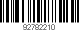 Código de barras (EAN, GTIN, SKU, ISBN): '92782210'
