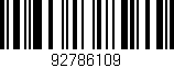 Código de barras (EAN, GTIN, SKU, ISBN): '92786109'