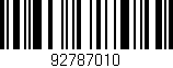 Código de barras (EAN, GTIN, SKU, ISBN): '92787010'