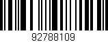 Código de barras (EAN, GTIN, SKU, ISBN): '92788109'
