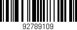 Código de barras (EAN, GTIN, SKU, ISBN): '92789109'