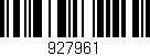 Código de barras (EAN, GTIN, SKU, ISBN): '927961'