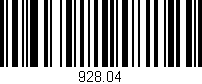 Código de barras (EAN, GTIN, SKU, ISBN): '928.04'