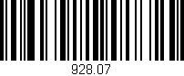 Código de barras (EAN, GTIN, SKU, ISBN): '928.07'