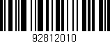 Código de barras (EAN, GTIN, SKU, ISBN): '92812010'