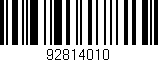 Código de barras (EAN, GTIN, SKU, ISBN): '92814010'