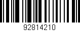 Código de barras (EAN, GTIN, SKU, ISBN): '92814210'