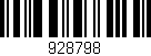 Código de barras (EAN, GTIN, SKU, ISBN): '928798'