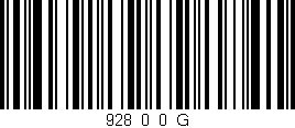 Código de barras (EAN, GTIN, SKU, ISBN): '928_0_0_G'